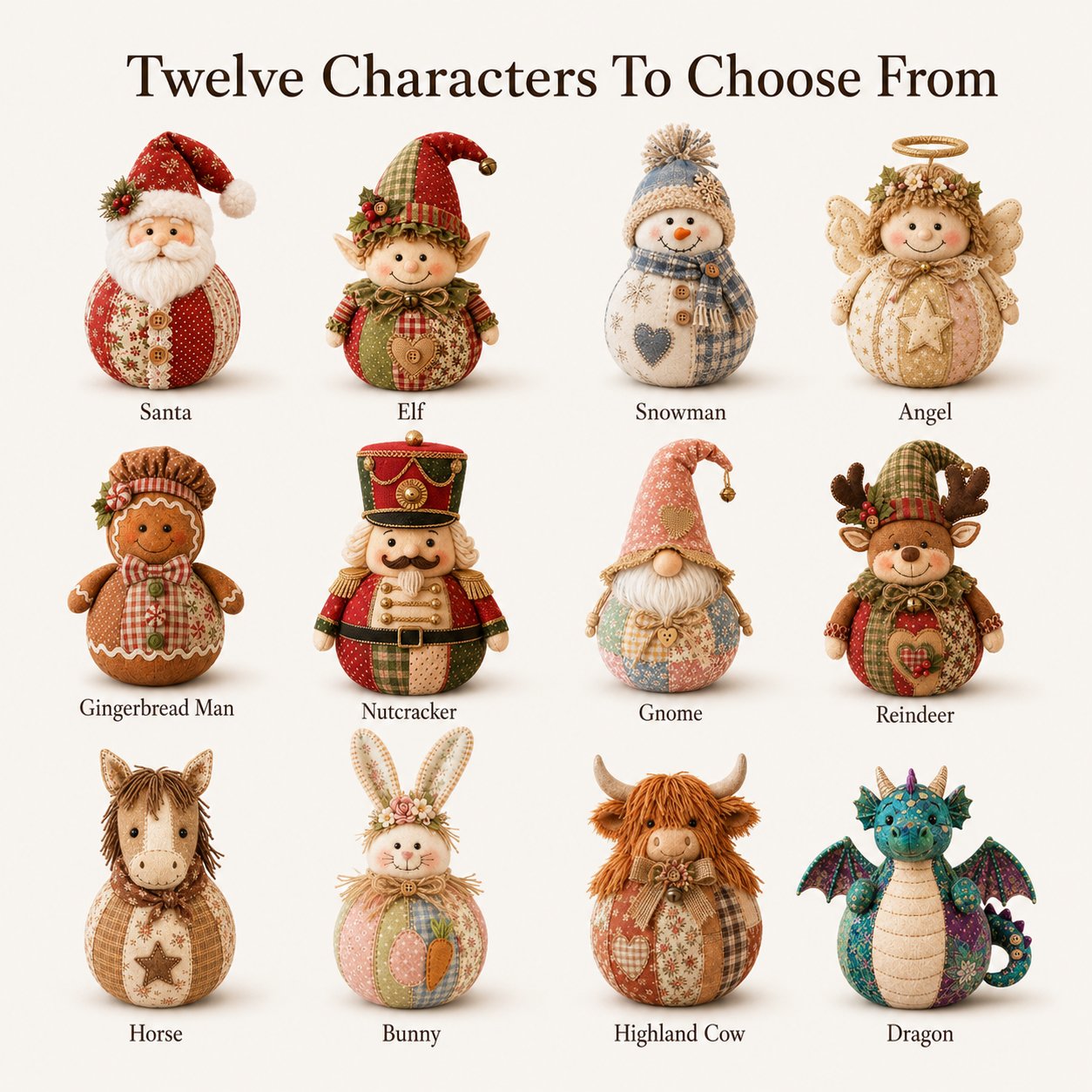 🎅Patchwork Fabric Doll DIY Kit