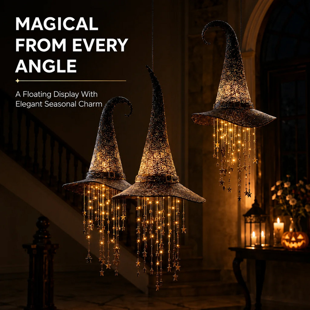 🔮Lighted Witch Hat Hanging Chime
