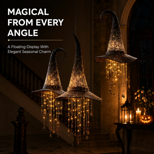 🔮Lighted Witch Hat Hanging Chime