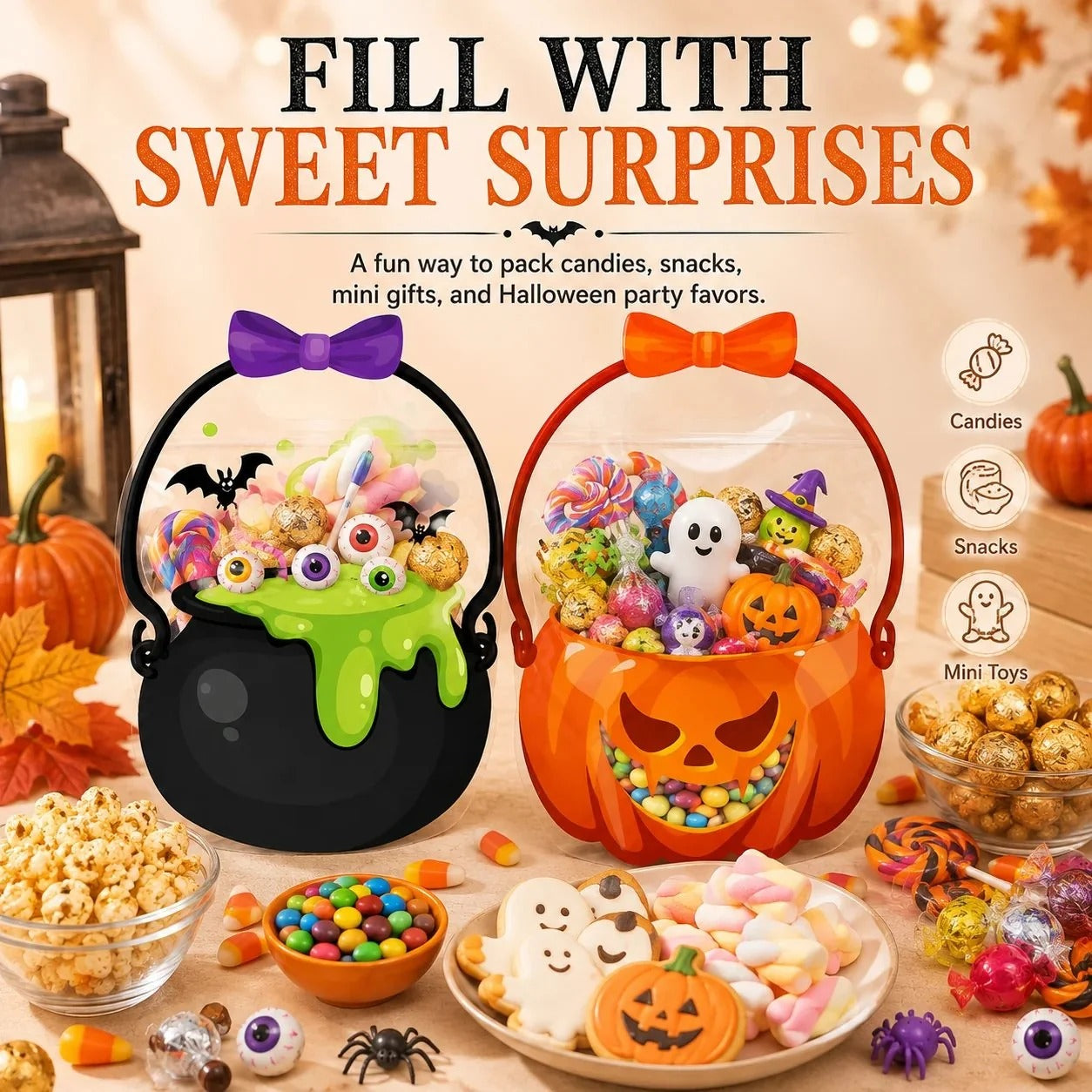 🎃Plastic Halloween Goodie Bags