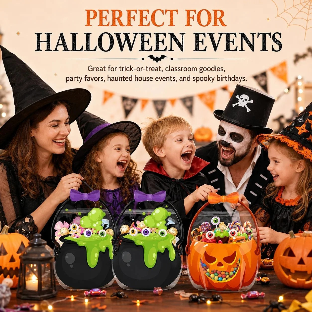 🎃Plastic Halloween Goodie Bags