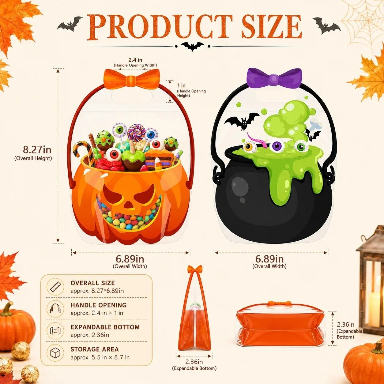 🎃Plastic Halloween Goodie Bags